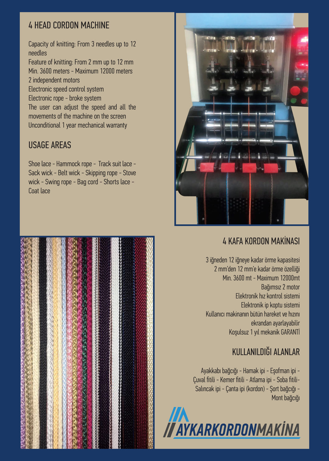 4 Kafa Kordon Makinası - Görsel 3